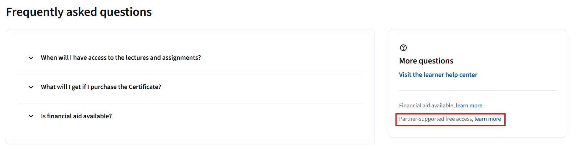 Partner-supported free access